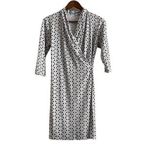 J. McLaughlin Panama Catalina Cloth Faux Wrap Dress Size Small